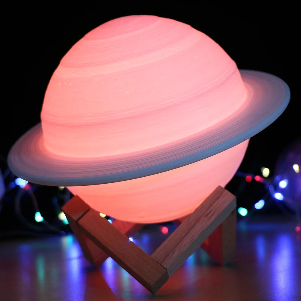 Saturn Lamp 3D Print Planet Touch Lamp Remote Control LED Night Light Moon Light USB Rechargeable Creative Decoration Lighting Saturn Lamp 3D Print Planet Touch Lamp Remote Control LED Night Light Moon Light USB Rechargeable Creative Decoration Lighting