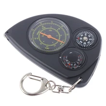 Portable Outdoor Odometer Multifunction Compass Curvometer With Rangefinder Map Odometer Thermometer Keychain