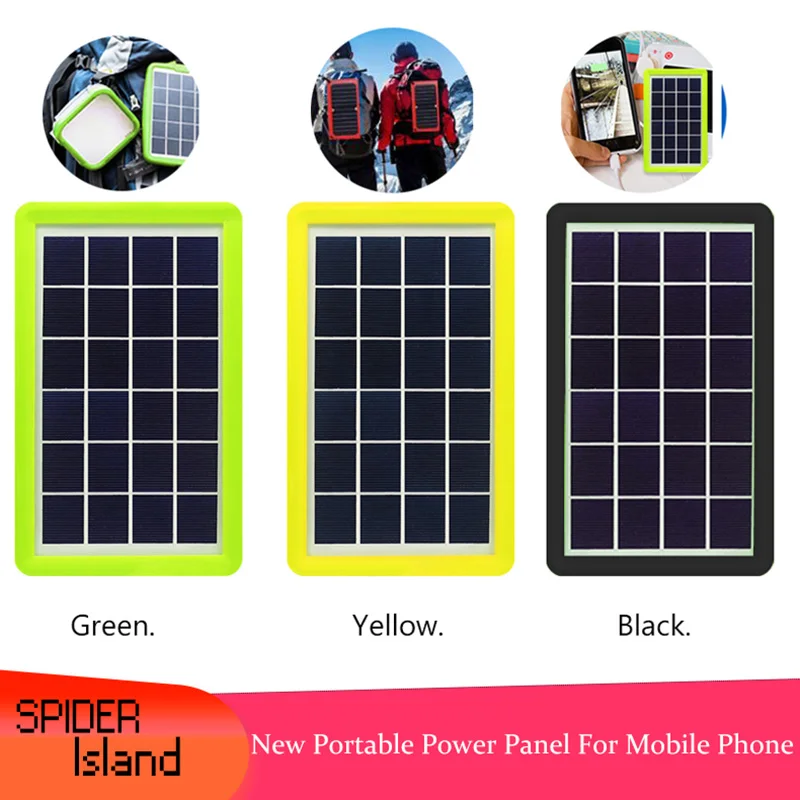 

6V 3W Portable Solar Charging Panel Lightweight Solar Power USB Charger for Outdoor Mobile Smart Phone Flexible Solar Pane climb