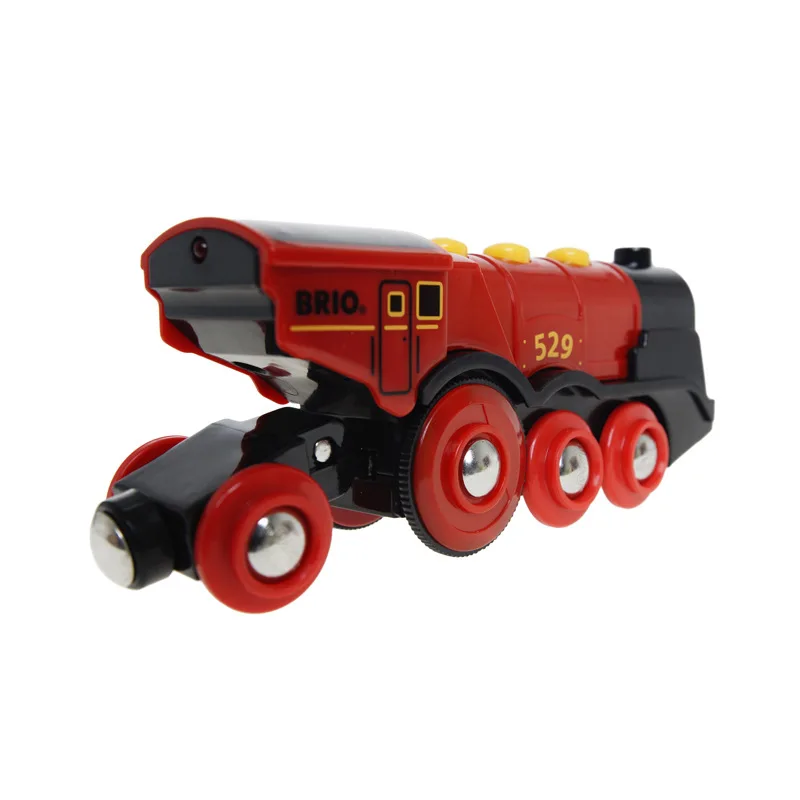 

Sweden Four Wheel Green Train Electric Red Small Sound And Light Wooden Toy Car GIRL'S And BOY'S Men's 3-6-Year-Old
