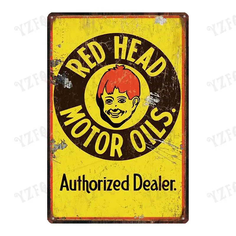 Vintage Motor Oil Metal Sign Lion Tin Plate Wall Bar Home Art Garage Gas Station Car Decor Cuadros 30X20CM DU-4106A - Color: DU-4129