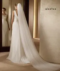 Свадебная вуаль белого цвета слоновой кости простые элегантные свадебные аксессуары 3 метры свадебная вуаль с расческой свадебная вуаль
