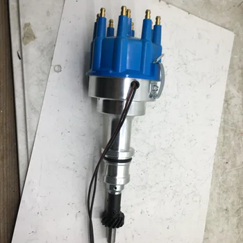 SherryBerg New HI-PERFORMANCE BLUE Cap Complete Distributor Fit for FORD 351W Windsor PRO-BILLET Distributor 8 Cylinders 1