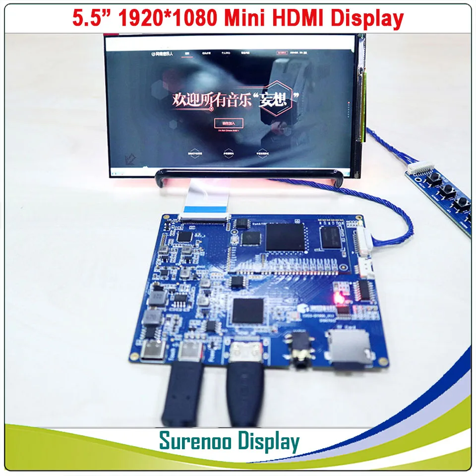 5," 1080*1920 Sharp LS055T3SX05 ips ЖК-монитор, дисплей, панель с Mini HDMI на MIPI