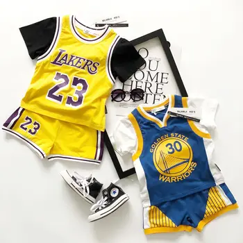 

Tonytaobaby Summer New Cute Boys and Girls Basketball Cotton Sports Suit