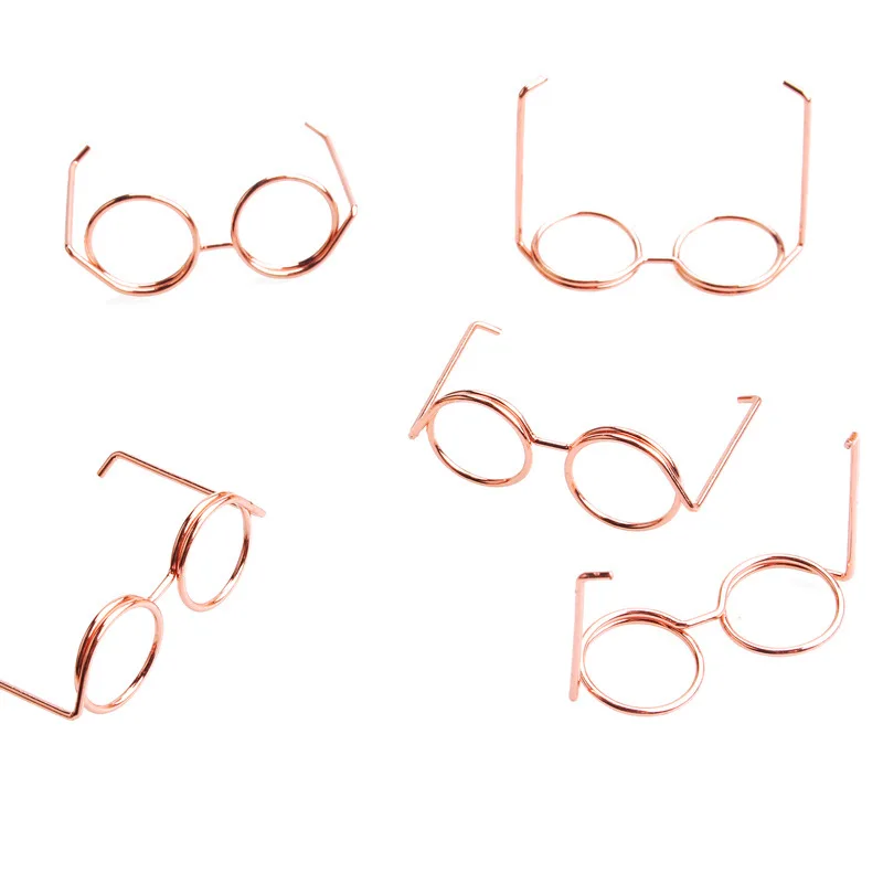 Plush Doll Accessories Doll Accessories Doll Eyewear Accessories 2 Pcs Small Fashion Glass BJD Dolls Frame Lensless Retro Cool Doll Glasses 1/6 30cm Accessories