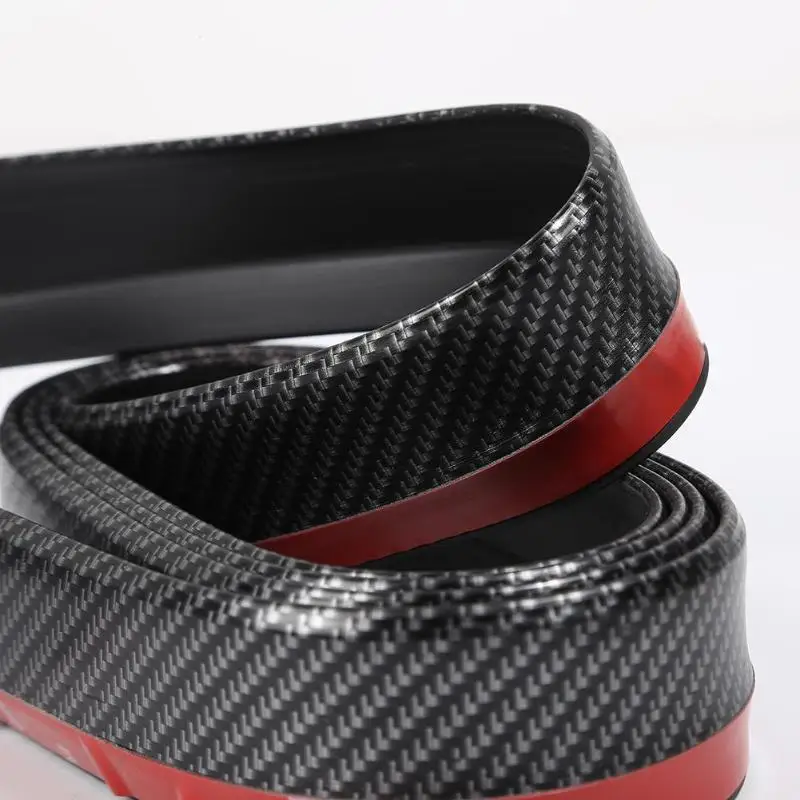 VODOOL 2.5m Carbon Fiber Rubber Car Front Bumper Lip Protector Strip Splitter Body Kits Spoiler Bumpers Door Anti-scratch Strips