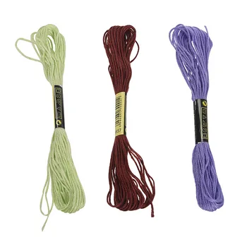 

100 skeins coloured embroidery thread cotton cross needle craft sewing floss kit
