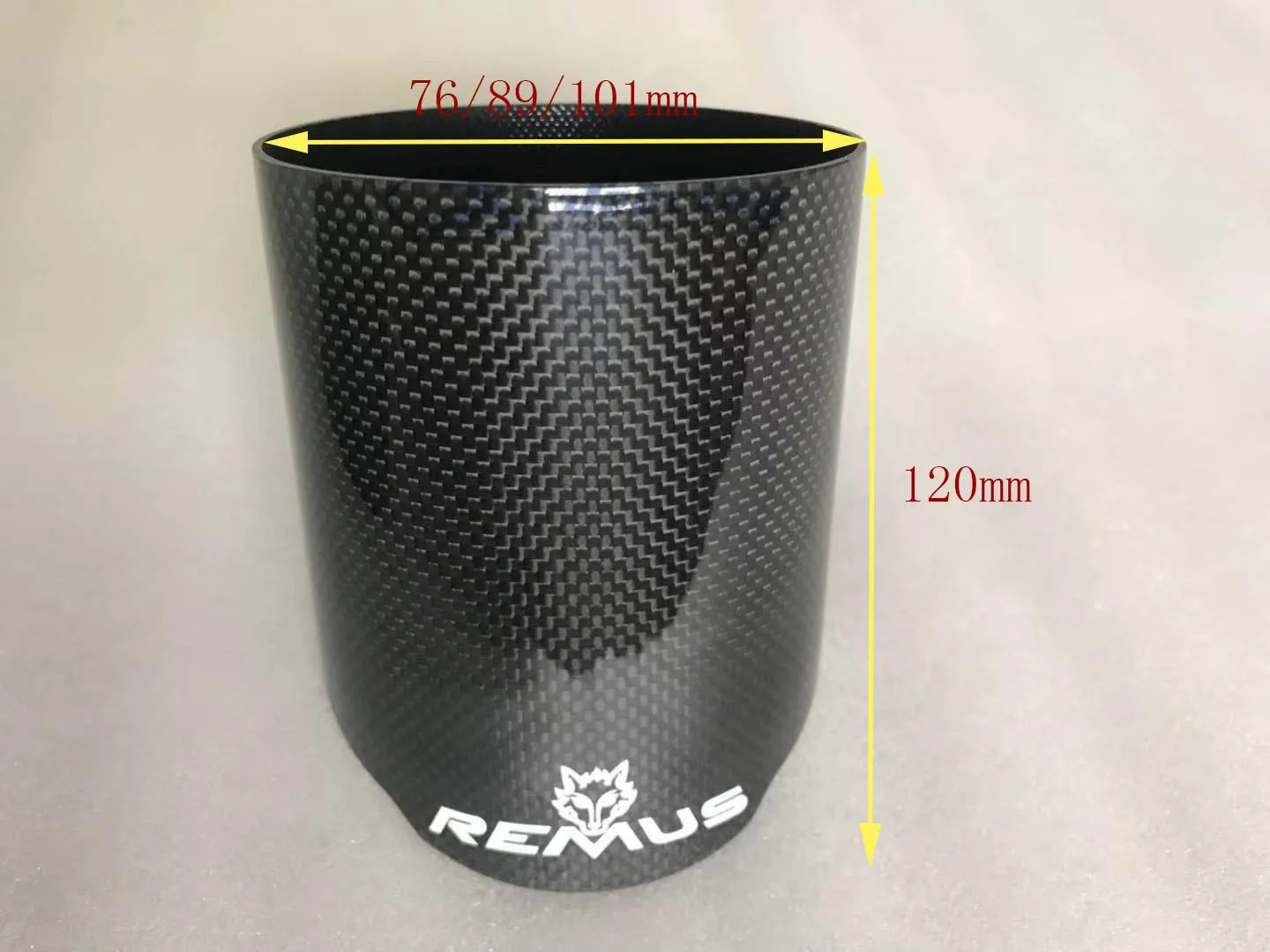 Carbon fiber REMUS wolf stainless steel universal car exhaust pipe muffler auto parts modified nozzle cover exhaust pipe cover