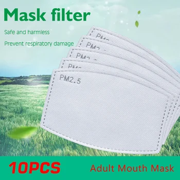 

10pcs/Lot PM2.5 Activated Carbon Filter Anti Dust Mask Activated Carbon Filter Paper For Anti Adult Mask Mouth Mask