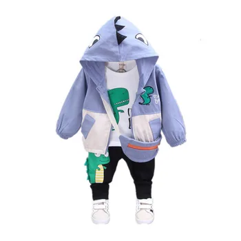 

New Spring Autumn Kids Cotton Clothes Baby Girls Boys Cartoon Hoodie T Shirt Pants 3pcs/Sets Fashion Children Casual Tracksuits