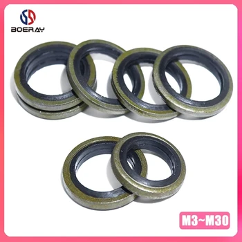 

M5 M6 M8 M10 M12 m16 M20 to M30 Combined NBR Metal Washer High Pressure Hydraulic Pipe Seal Pad Rubber Metal Shim Seal Gasket