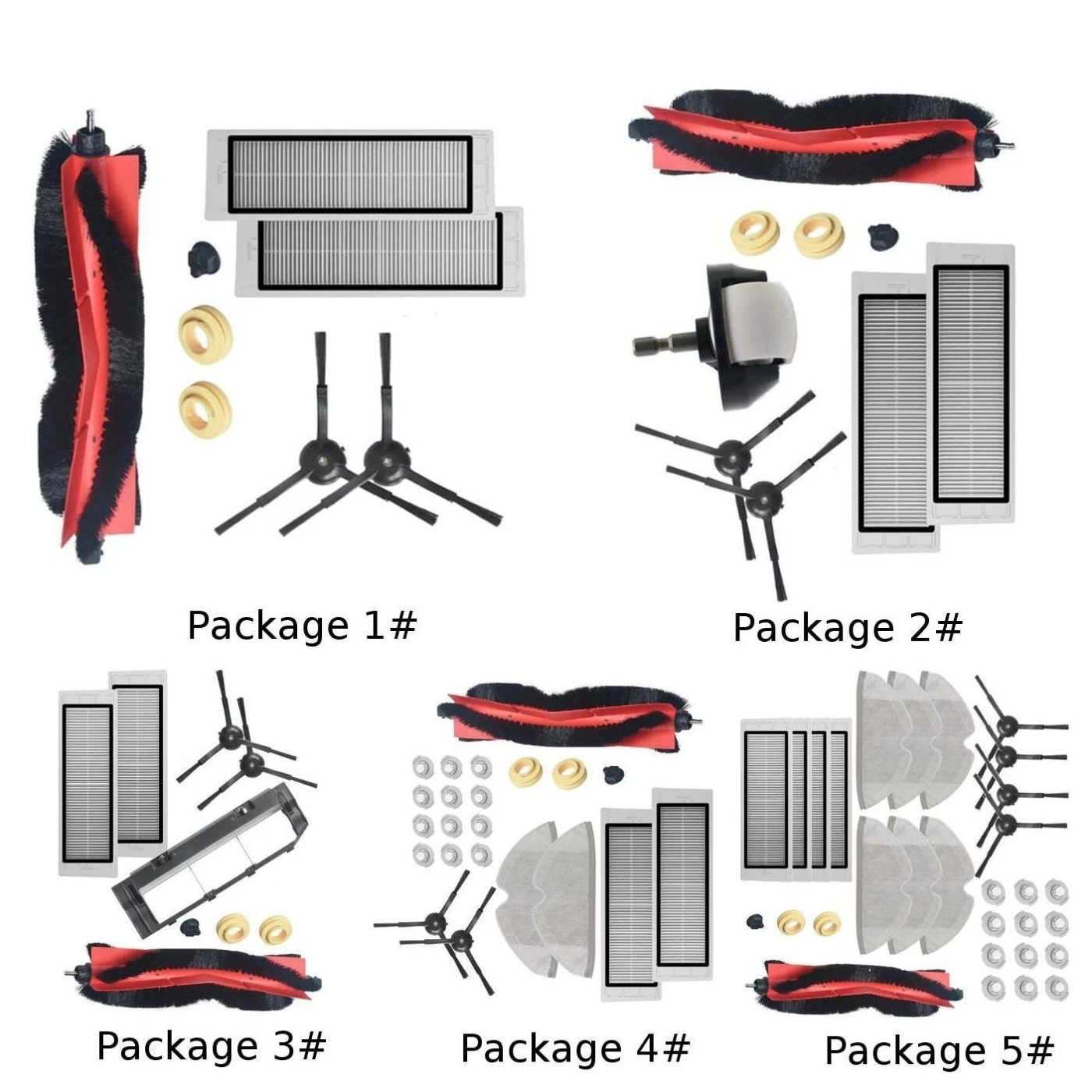 Запасная часть для Xiaomi 1st Roborock S50 S51 пылесос фильтр щетка комплект