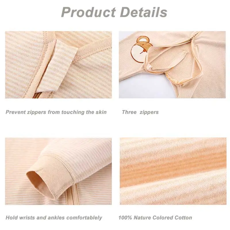 2~4 Years Old Children Conjoined Pajamas Spring Autumn Blanket Sleepers Rompers Sleepwear Gilrs Clothing Colored Cotton