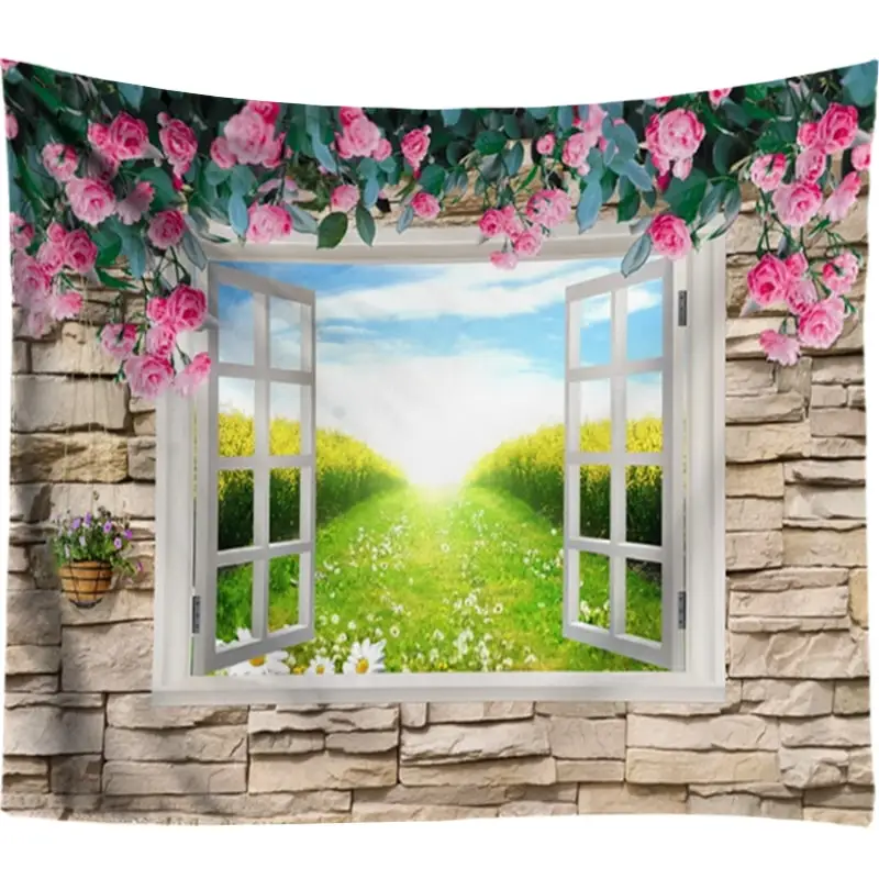 Бохо цветы стены гобелен кирпичная стена подвесная на окно пейзаж хиппи психоделический гобелен большой tapiz pared tela toalla Мандала - Цвет: NT106