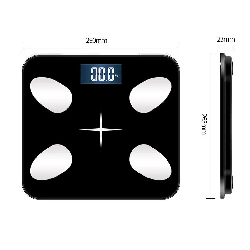 Bluetooth весы для тела и жира электронные смарт приложение напольные домашнего