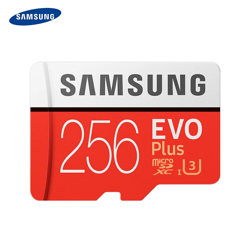 Карта памяти SAMSUNG EVO PLUS 256 ГБ 100 МБ/с. U3 SDXC C10 UHS-I Класс карта TF/Micro SD карта памяти Trans Flash Microsd