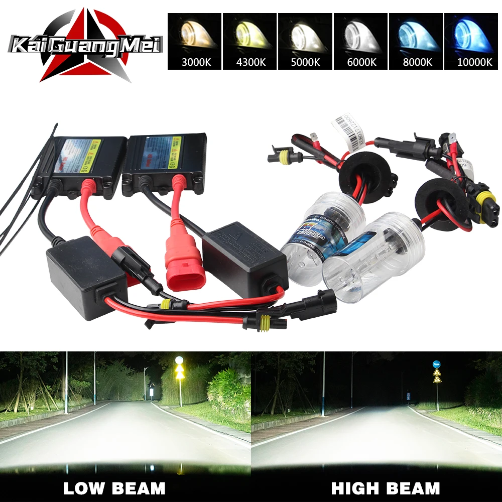 Комплект для преобразования ксеноновых фар 2 шт. 55 Вт тонкие балласты 12 В H1 H4 H7 H3 H11