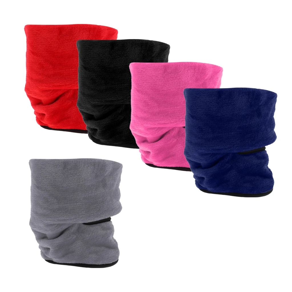 Теплый флисовый шарф с воротником-хомутом для шеи, мужская и женская зимняя многофункциональная теплая маска на половину лица
