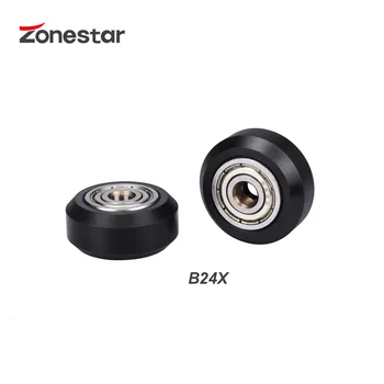 

Free Shipping B24X For 3D Printer Parts Open builds Plastic Perlin Wheel With Bearings Passive Round wheel Idler Pulley ZONESTAR