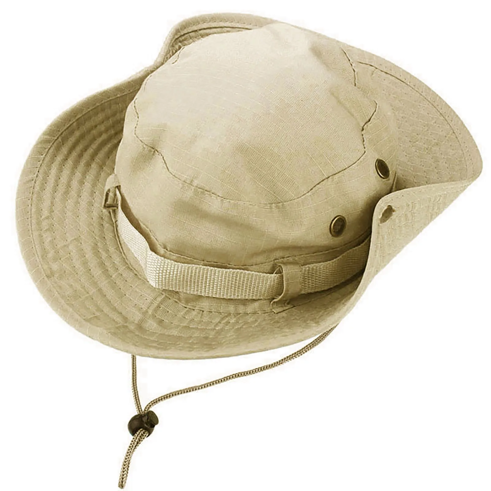 Bucket hat boonie hunting fishing outdoor wide cap  military beige  wide brim floppy unisex foldable  hiking beach fishing cap