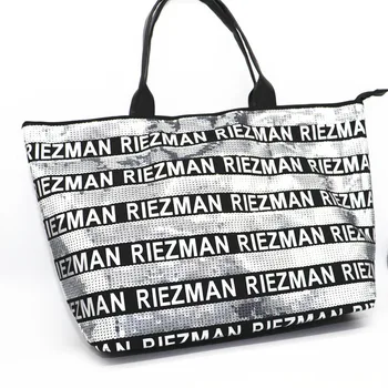 

Riezman Sequin Women Bag Female Large Capacity Shoulder Bags Lady's Letter Handbags Fashion Casual Tote Girl Travel Bags Mom Bag