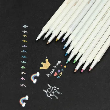 

6/12 Colors/box Highlighter Marker Pen Creative Fluorescent Markers Art Supply Student Korean Stationery Simple Painting Pen