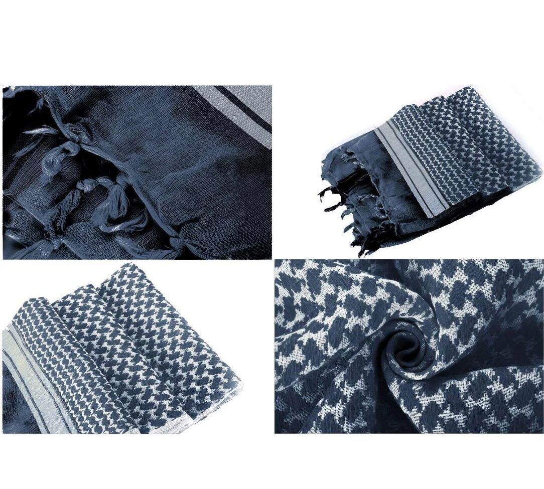 men wearing scarves TACVASEN 100% Cotton Lightweight Adults Military Tactical Desert Arab Keffiyeh Scarf Camouflage Head Scarf Wrap Neck Arab Scarve mens navy scarf