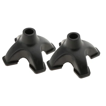 

2 Pack Quadruple Cane Tip Quad Base Self Standing Ends Stability Aid for Disabled Elderly Men Women (19mm)