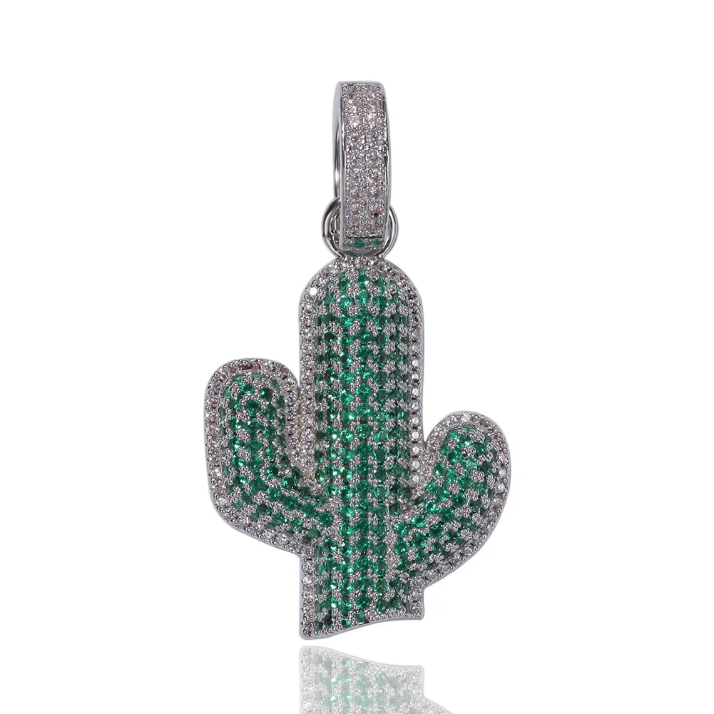 LK хип хоп для мужчин Iced Out кубический циркон Bling Кактус 3 мм* 24 Дюймов золотые серебряные ювелирные изделия ожерелье подарок