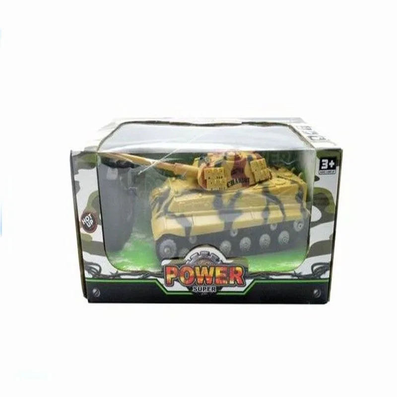 

Children Electric Remote Control Tank with 3D Light Military Model Plastic Four-Way Remote Control Car Toy Remote Control Tank