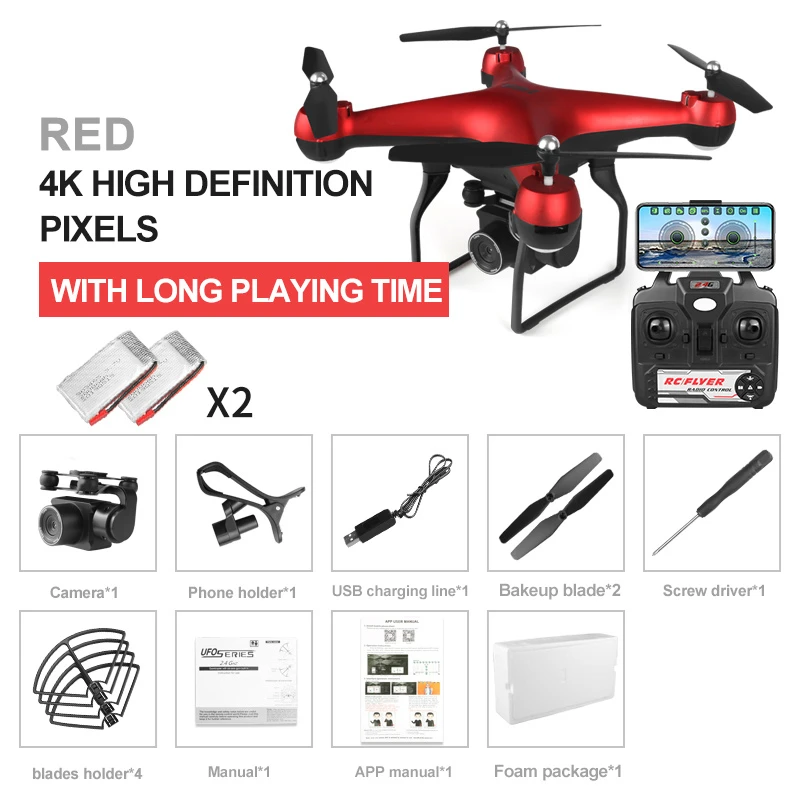 R6 4K Cam 2B Радиоуправляемый Дрон 4K с WiFi FPV с электрической регулировкой камеры дистанционного управления Квадрокоптер 25 минут время полета Радиоуправляемый вертолет игрушка для детей - Цвет: R6 4K Cam 2B