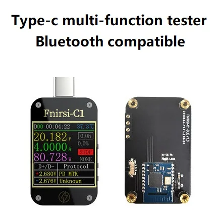 C1 USB Tester Voltage Meter with Bluetooth PD Trigger Voltmeter DC 4-24V 6.5A 