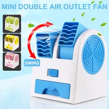 Портативный вентилятор мини-вентилятор Bladeless вентилятор Регулируемый Creactive двойной удар ветер ABS Путешествия Лето USB Перезаряжаемый Настольный