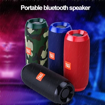 

Wireless bluetooth speaker waterproof Subwoofe Supportr FM Radio USB AUX TF HD sound quality Outdoor portable speaker with mic