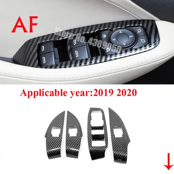 

ABS Carbon Fibre LHD For Cadillac CT5 2019 2020 Accessories Car Interior Glass Switch Inner Door Bowl Drinking Glass Cover Trim
