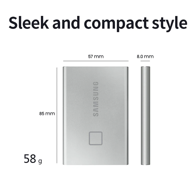 Samsung T7 Touch SSD 500 ГБ 1 ТБ Распознавание отпечатков пальцев разблокировка Type C