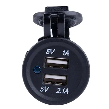 

Waterproof 12-24V Dual 2 USB Car Cigarettes Lighter Socket Splitter Charger Power Adapter Outlet Hot Selling