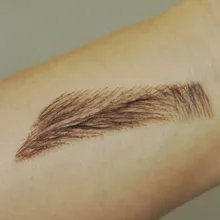 Распродажа корейские кружевные брови парик, мужские брови парик/Натуральные Черные Накладные брови и темно-коричневые фронтальные брови