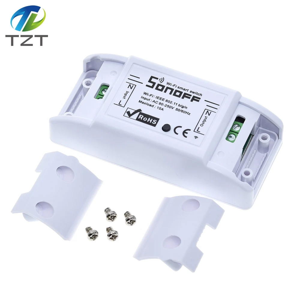 Itead Sonoff умный Wifi переключатель DIY умный беспроводной пульт дистанционного управления Domotica Wifi светильник переключатель умный дом контроллер работа с Alexa