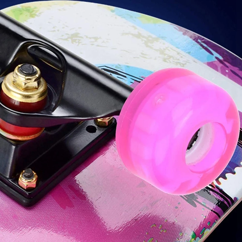 Other Outdoors 4PCS Skateboard Wheel PU Flashing Skateboard Sliding