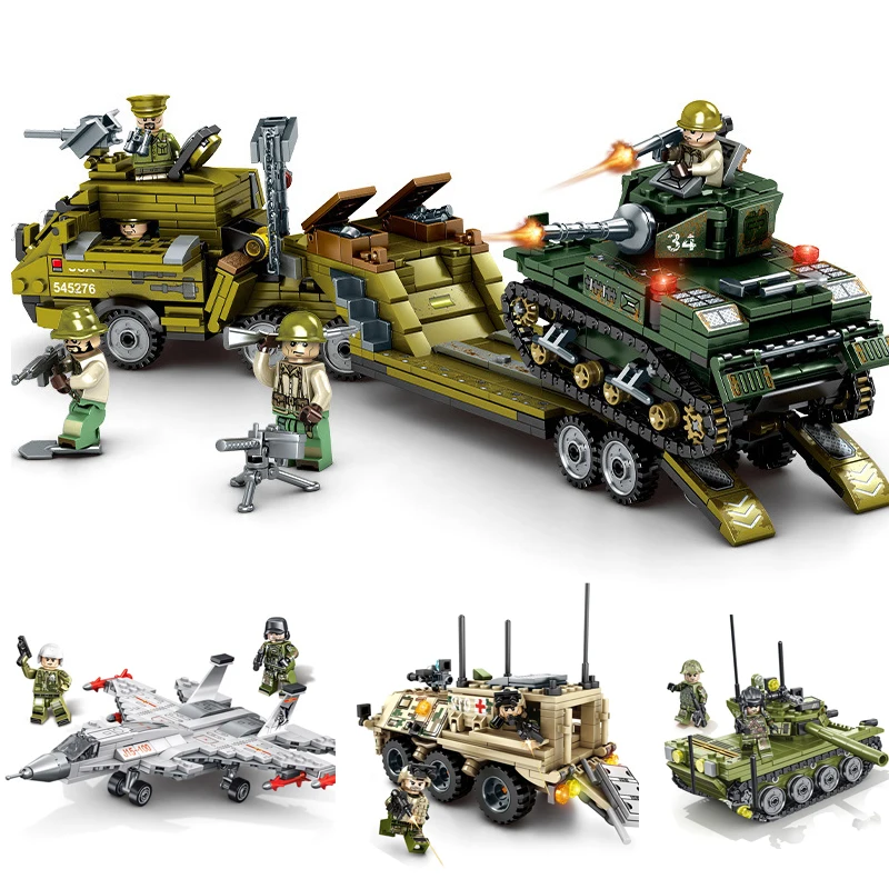 

WW2 Modern Military Tank Building Blocks Model Spitfire Armored Ambulance Bricks Building Blocks Legoing Toys for Kids Gifts