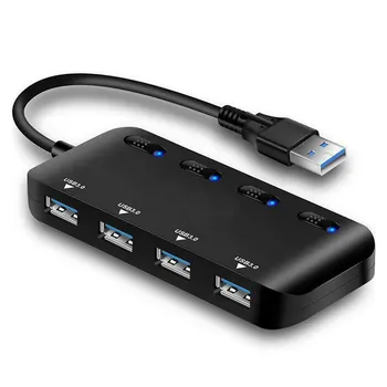 

4 Port Splitter USB Hub Micro High Speed Tablet Laptop Computer Notebook