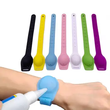 

Adult Kid Liquid Wristband Hand Pumps Hand Wash Gel Dispenser Bracelet Wristband Hand Soothing Silicone Bracelet Pumps Hand