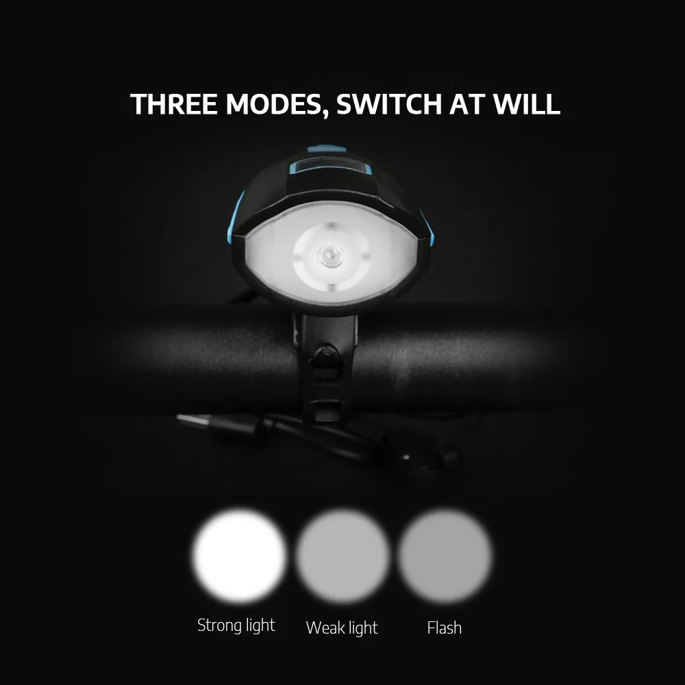 Highlight Alarm Horn Headlight for Mountain Bike Glare Flashlight