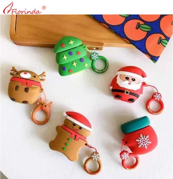 

Merry Christmas Gift For airpods 2 Silicone Cover Wireless Bluetooth Headphone for i60 tws i10 tws i9s i7s i70 i80 i90 i100 i200