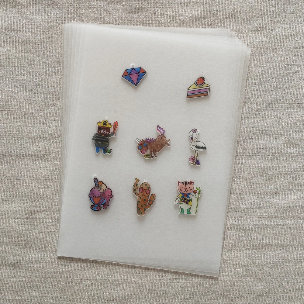 Frost Shrink Art Plastic Clear Shrinkable Sheet A4 Paper Handcraft and Creativity For DIY Kids Hobbies Crafts Jewelry 10 Pcs jewelry making supplies craft supplies