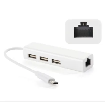 

4 in 1 USB Type-C to HDMI 4K+ RJ45 Gigabit Ethernet Network Card + Type-C PD OTG Hub Adapter Cable for MacBook USB-C Splitter