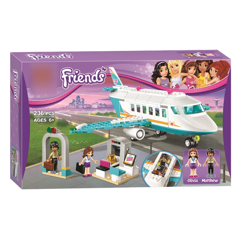 

Girl Friends Series SY807 Heartlake Private Jet Building Block Plane Brick Olivia Matthew Compatible With Legoe 41100 Toys Gifts