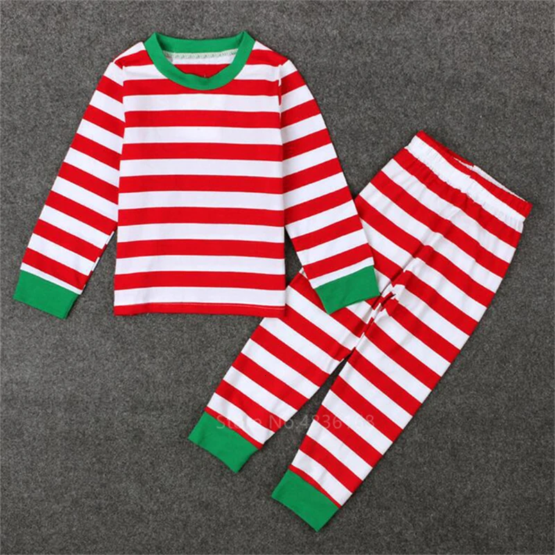 Семейная одежда Рождественская пижама в полоску; одежда для матери и дочери для маленьких девочек и мальчиков на Рождество, Костюмы Пижама для детей и взрослых, подходящая друг к другу одежда Вечерние - Цвет: Color1OnePiece